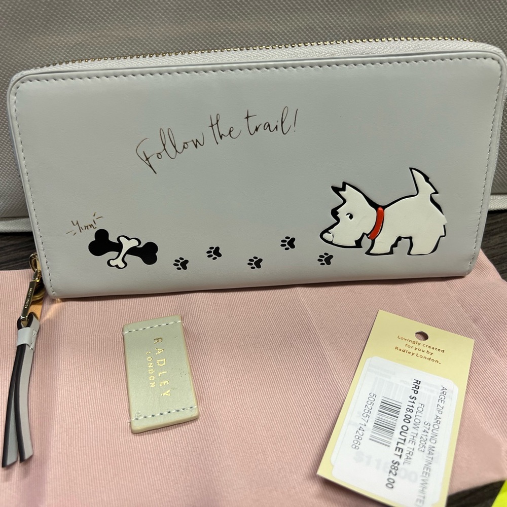 Radley London Grey zip around wallet New